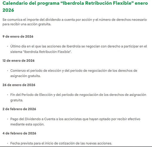 IBE calendario enero 26