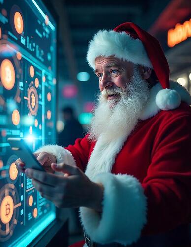 papa noel comprando BTC 0
