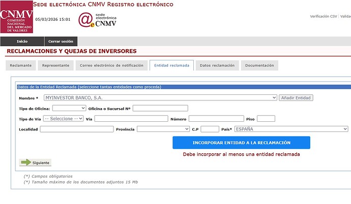 AtascoReclamaciónCNMV